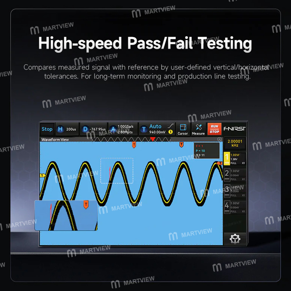 fnirsi dpof1204-200mhz-1gsa-s-4-channel-high-refresh-rate-desktop-digital-fluorescence-oscilloscope-