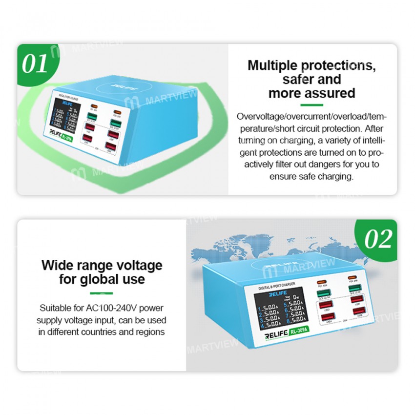 relife rl-309a-100w-high-power-8-port-fast-charging-digital-display-usb-charger-12