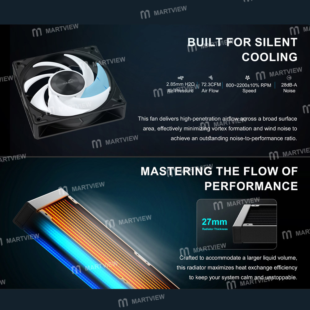 sama starlight-360l50-argb-all-in-one-cpu-liquid-cooler-supports-intel-amd-platforms-9