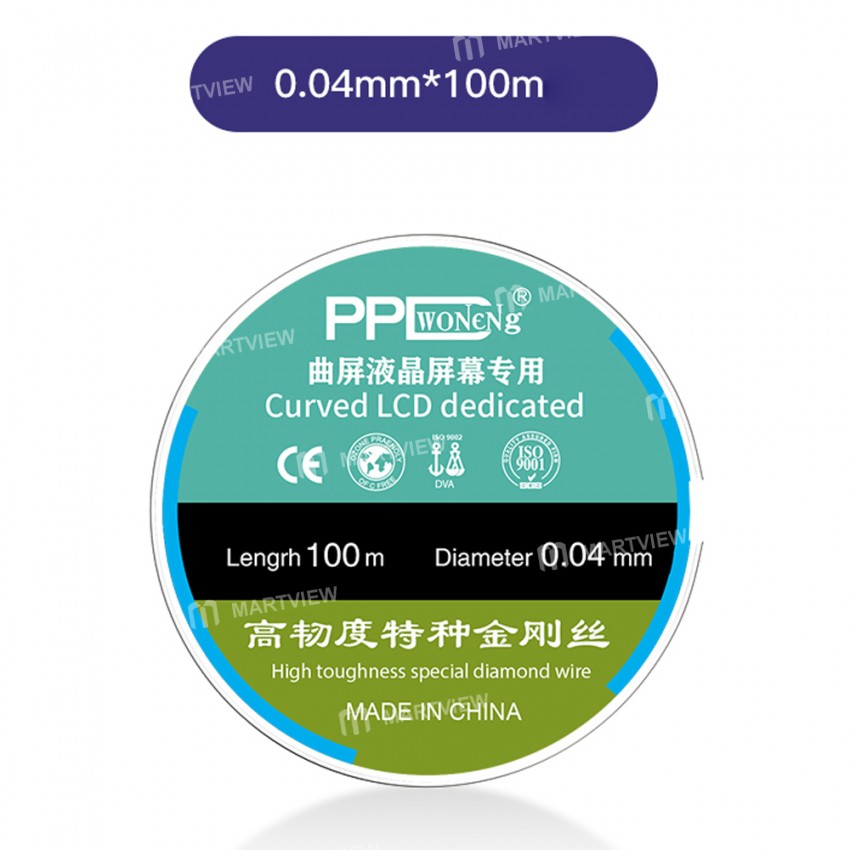 PPD High Toughness Nano Special Diamond Wire for Phone LCD / OLED Screen Cutting Separation