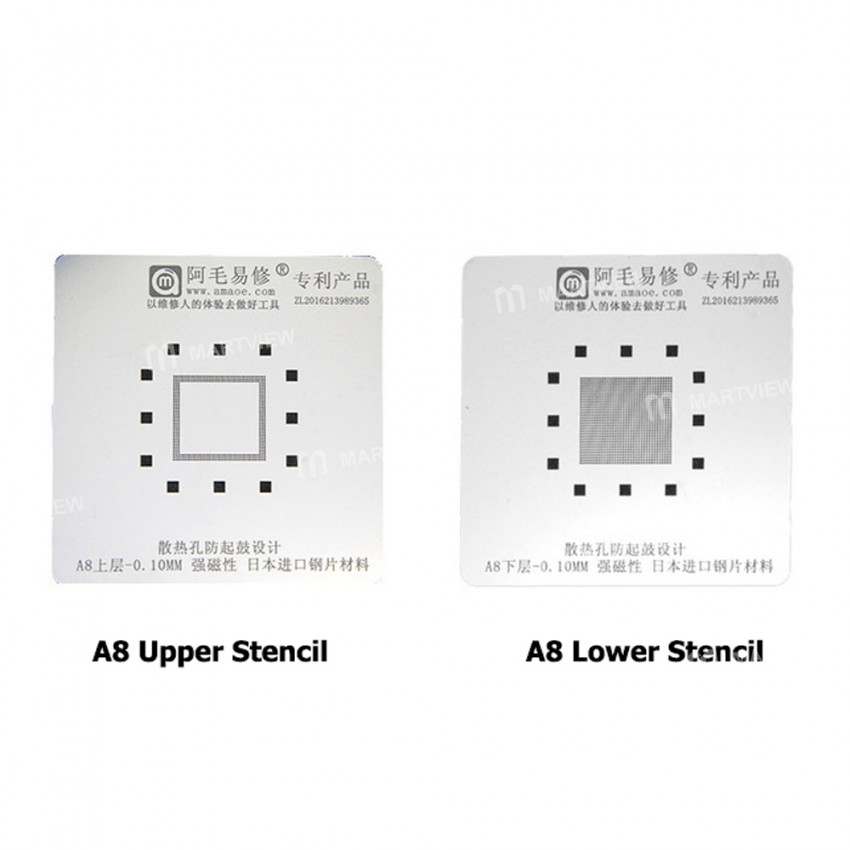 Amaoe A7 A8 A9 A10 A11 A12 A13 CPU Reballing Stencil Net Platform Positioning Plate Magnetic Holder
