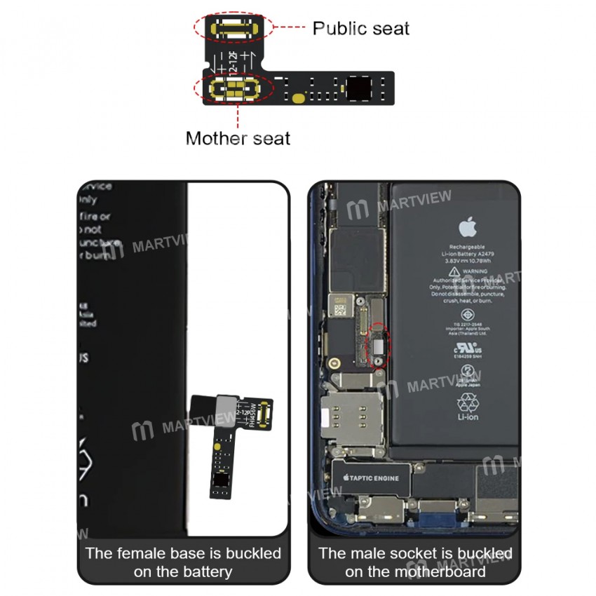 jtx external-battery-health-repair-cable-for-iphone-11-14pm-no-battery-required-boot-5