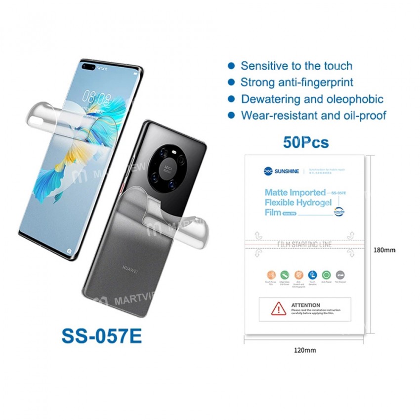 Sunshine SS-057E Ultrathin Matte Hydrogel Protector Film for SS-890C Auto Film Cutting Machine - 50p