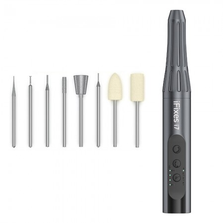 iFixes i7 Handheld Multi-Purpose High-Torque Grinding Pen with 8 Sanding Heads