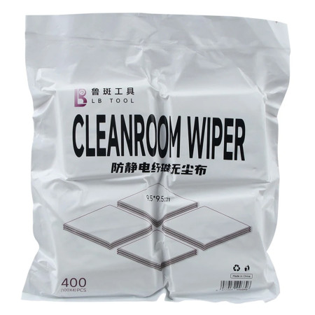 Luban Anti-static Cleanroom Cloth for Mobile Phone / Camera / Monitor Cleaning - 400Pcs