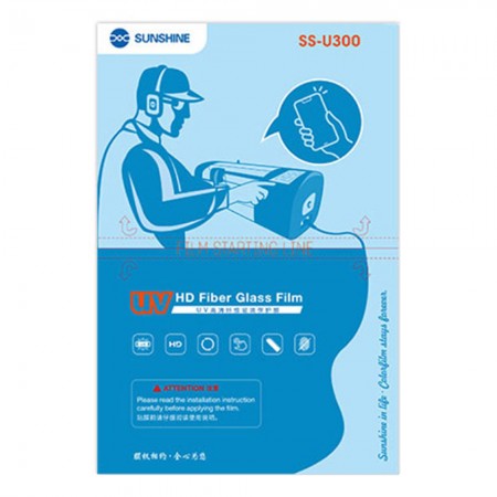 Sunshine SS-U300 HD UV Fiberglass Screen Explosion-proof Protective Film - 25Pcs