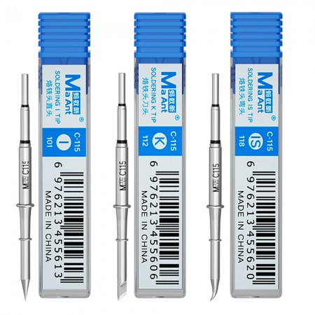 MaAnt C-115 Series Efficient Heat Conduction Lead-free Soldering Iron Tips for T210 / T26 Handles