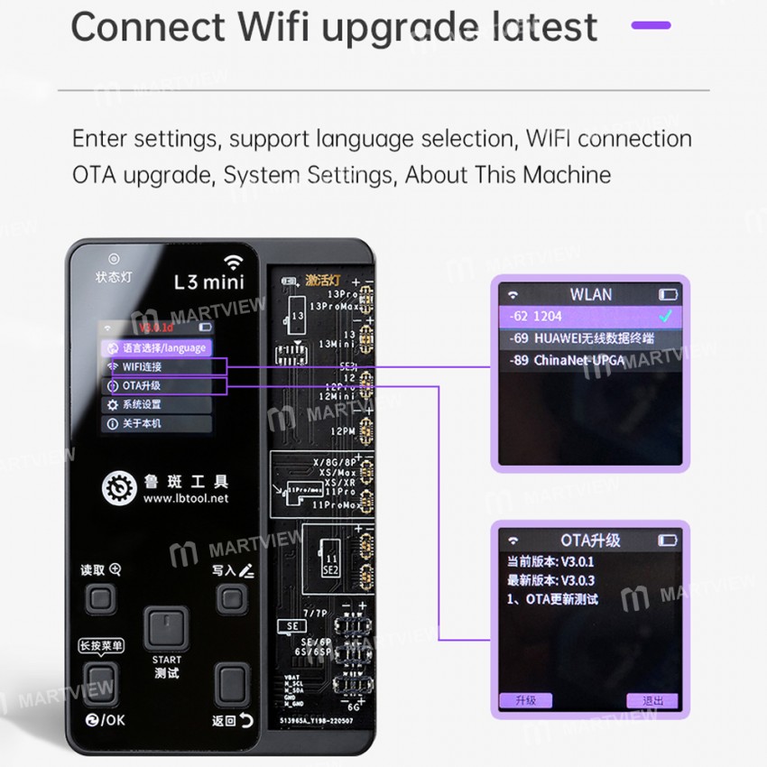 Luban L3 Mini Smart Programmer for iPhone 6G / SE to 13Pro Max Face ID & Battery Data Detection