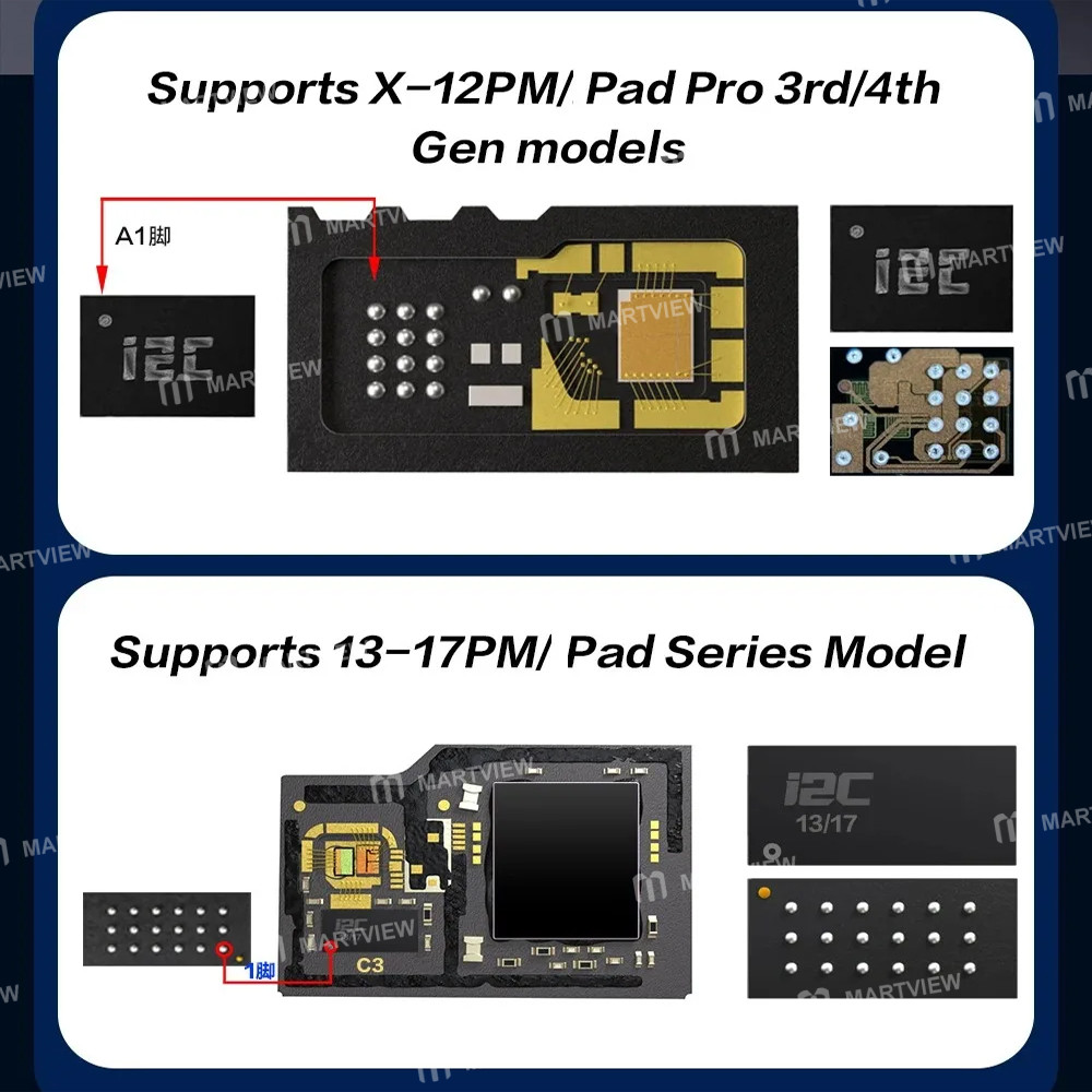 i2c v8-dot-matrix-smart-programmer-supports-face-dot-matrix-repair-for-iphone-x-to-17pm-14