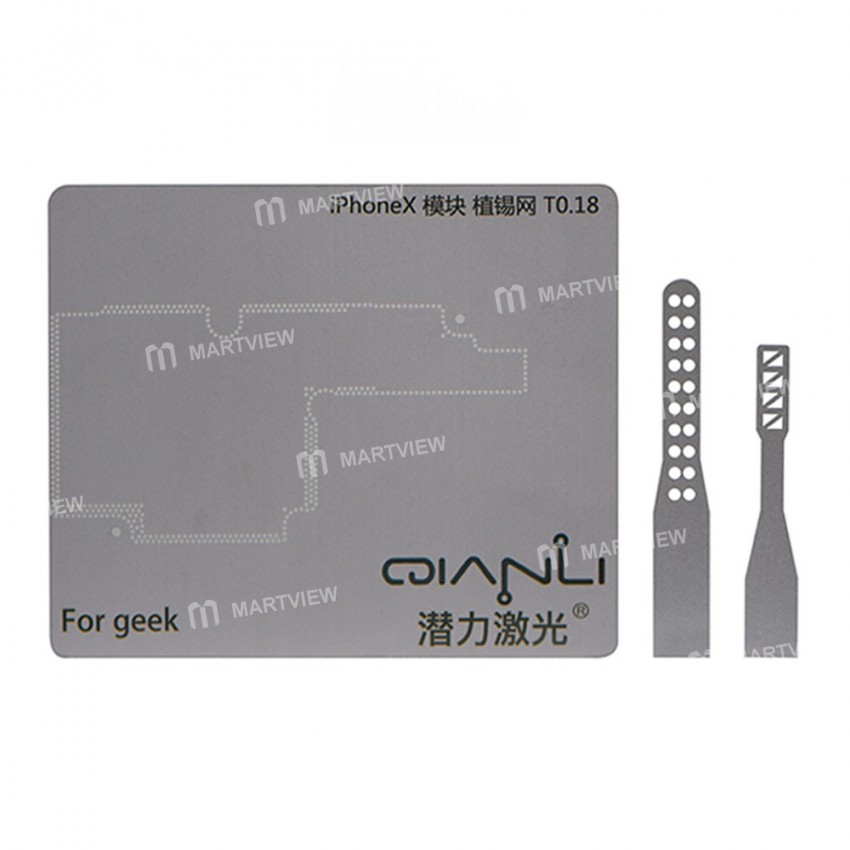 PCB Positioning Mold Steel Plate BGA Reballing Stencils with Separation knife for iPhone X