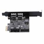 STW-3002 NEC Chip PCI-E to USB 3.0 2-Port PCI Expansion Card with 19-Pin Connector for Win XP/7/8