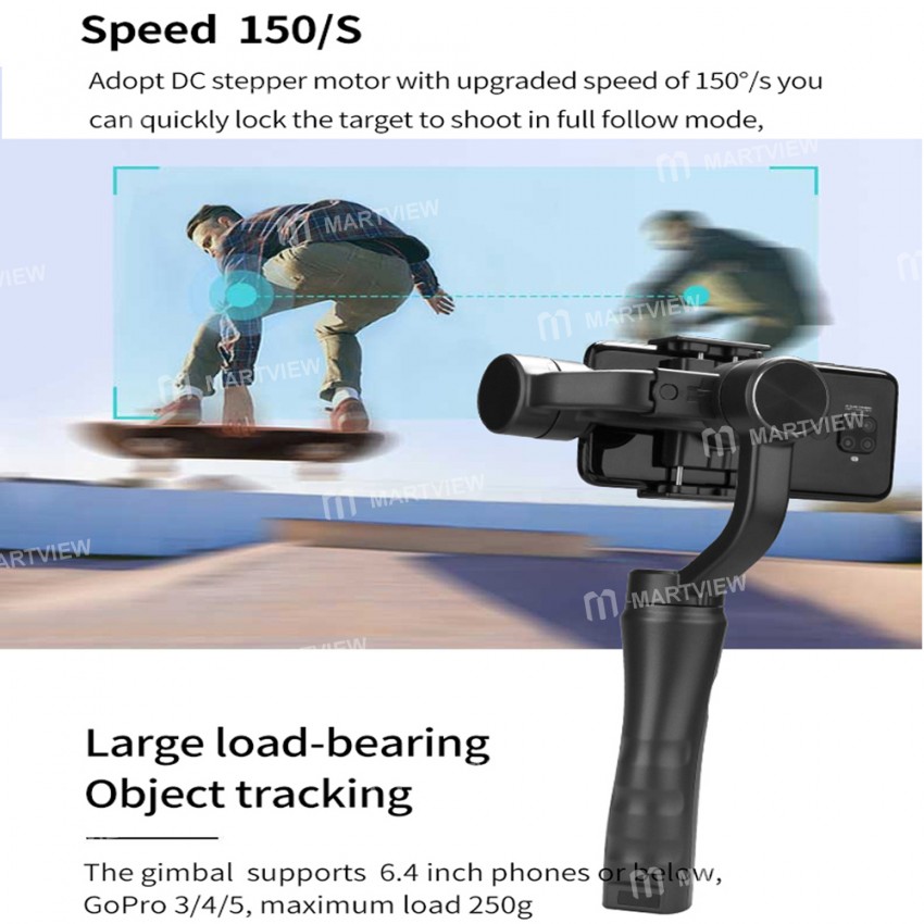 3-Axis Universal Adjustable Handheld Gimbal Stabilizer for Smartphone Camera