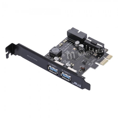 STW-3002 NEC Chip PCI-E to USB 3.0 2-Port PCI Expansion Card with 19-Pin Connector for Win XP / 7 / 8