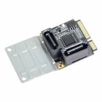 2-Ports Mini PCI-E PCI to SATA 3.0 Adapter Converter for Windows / Mac OS / Linux