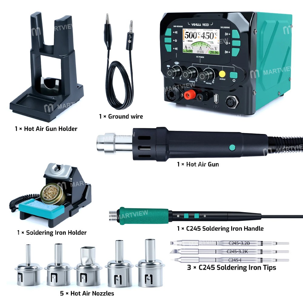 yihua 983d-3-in-1-1300w-hot-air-gun-soldering-iron--dc-power-supply-desoldering-rework-station-21
