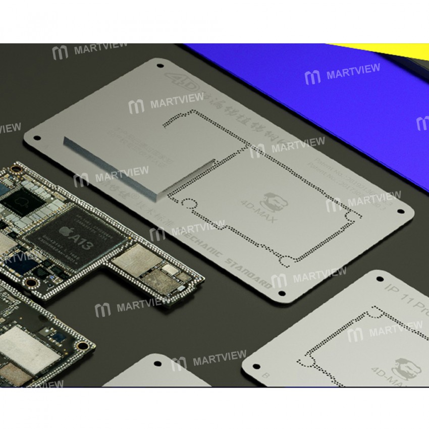 Mechanic 3D 4D Motherboard Middle Layer Planting Tin BGA Reballing Stencil Kit for iPhone 11 / 11 Pr