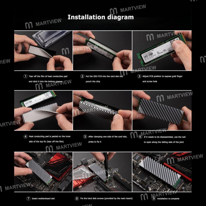 Jonsbo M.2-3 Ultra-thin Aluminum Alloy Heat Sink for M.2 2280 SSD