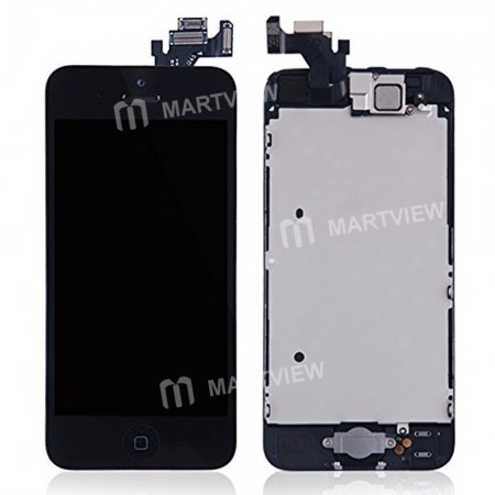 Replacement OEM iPhone 5 LCD with spareparts home button earphone camera etc bl ack
