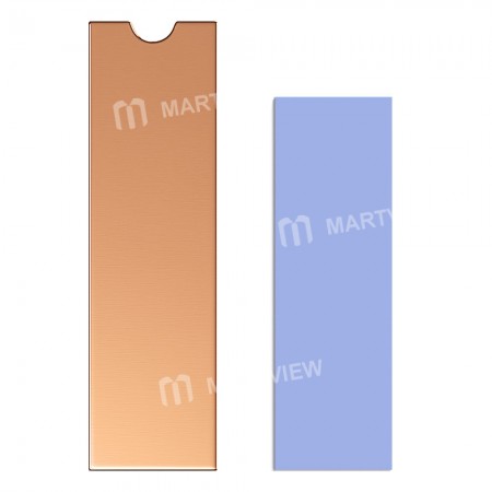 Pure Copper M.2 2280 SSD Heatsink with 6.0W / M K Thermal Pad for Computer Notebook - 2Pcs