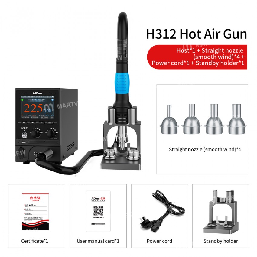 aixun h312-intelligent-internet-1400w-digital-display-hot-air-gun-bga-rework-station-11