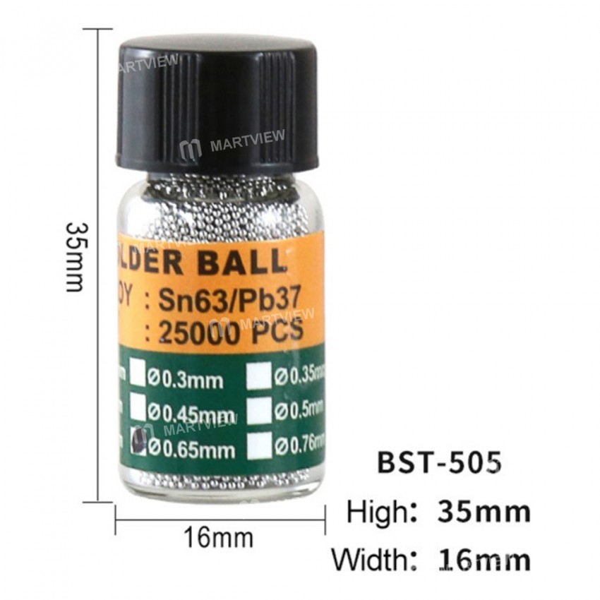 BEST BGA Reballing Balls 0.2mm 0.25mm 0.3mm 0.35mm 0.4mm 0.45mm 0.5mm 0.55mm 0.6mm 0.65mm Solder Bal