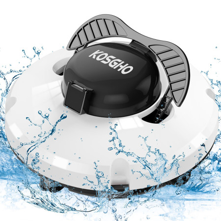Cordless Robotic Pool Cleaner IPX8 Waterproof Dual Motor Powerful Suction Self Parking 120min Runtime Automatic Pool Vacuum for above ground and in-ground pools up to 1076 sq ft