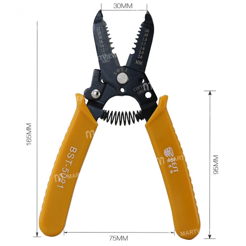BST-5021 Multi-purpose Alloy Steel Wire Stripper Pliers