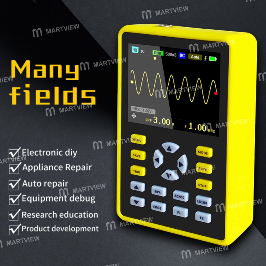 Fnirsi-5012H Portable Digital Oscilloscope 500MS / s Sampling Rate 100MHz Analog Bandwidth