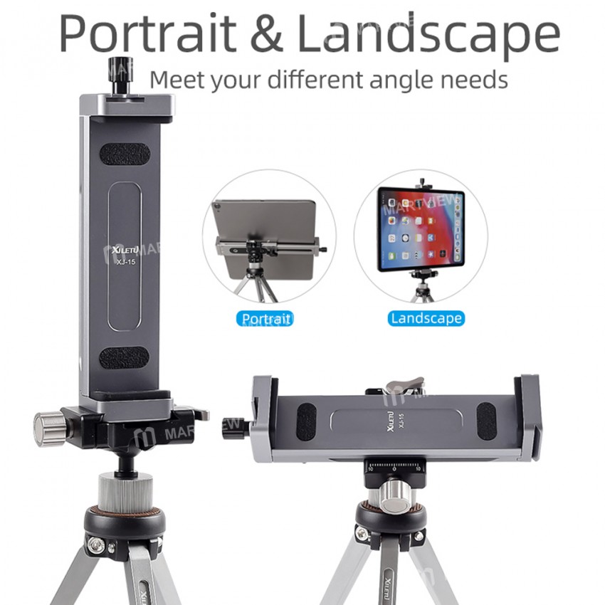 XJ-15 Universal Aluminum Alloy Tablet Phone Stand Holder Clip