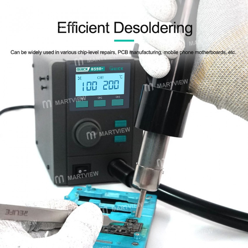 Quick 859D+ Hot Air Gun Soldering Station for Motherboard BGA SMD PCB IC Maintenance
