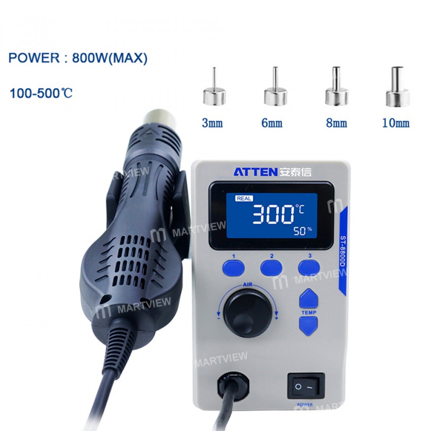 atten st-8800d-800w-adjustable-temperature-anti-static-bga-heat-air-gun-soldering-rework-station-4