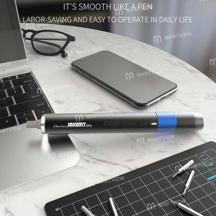 JAKEMY JM-Y04 25-in-1 Rechargeable Electric Screwdriver Set with Bits and Magnetic Measuring Mat