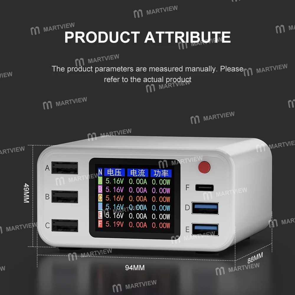 multiport lcd-display-usb-charging-station-with-27w-pd-fast-charging-no-wireless-charging-5