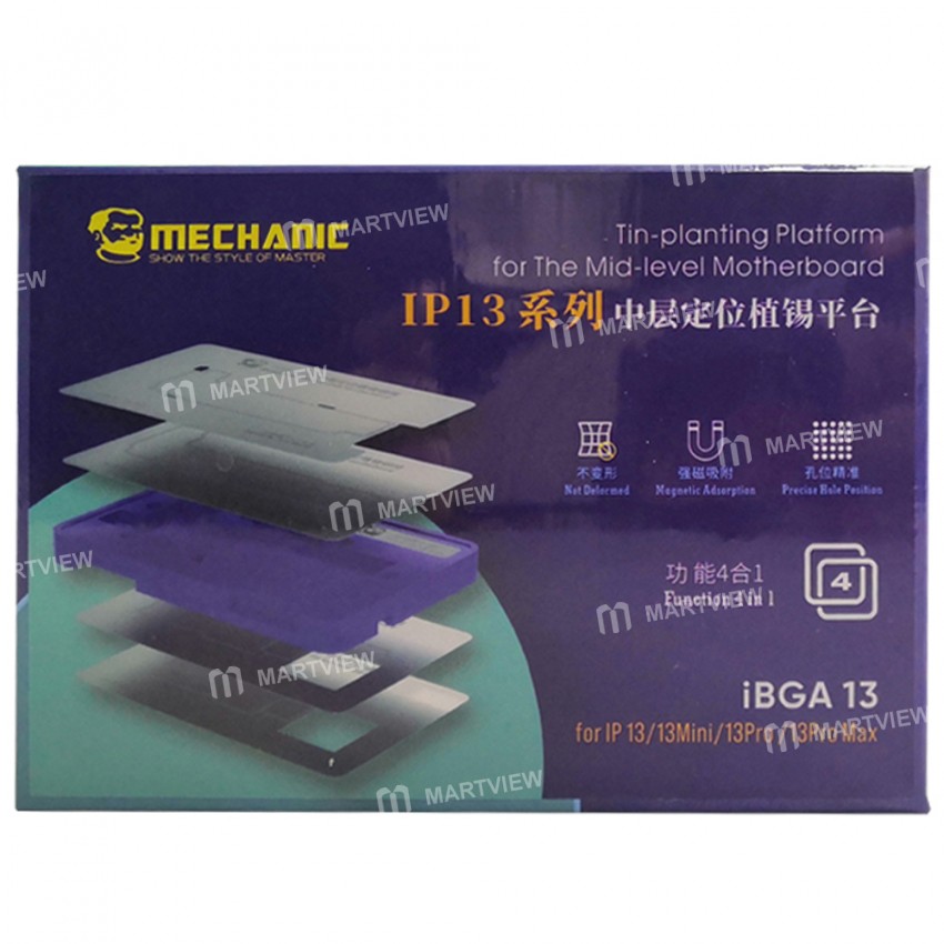 Mechanic iBGA13 iPhone 13 Series Middle Layer Tin Planting Steel Mesh Positioning Platform Set