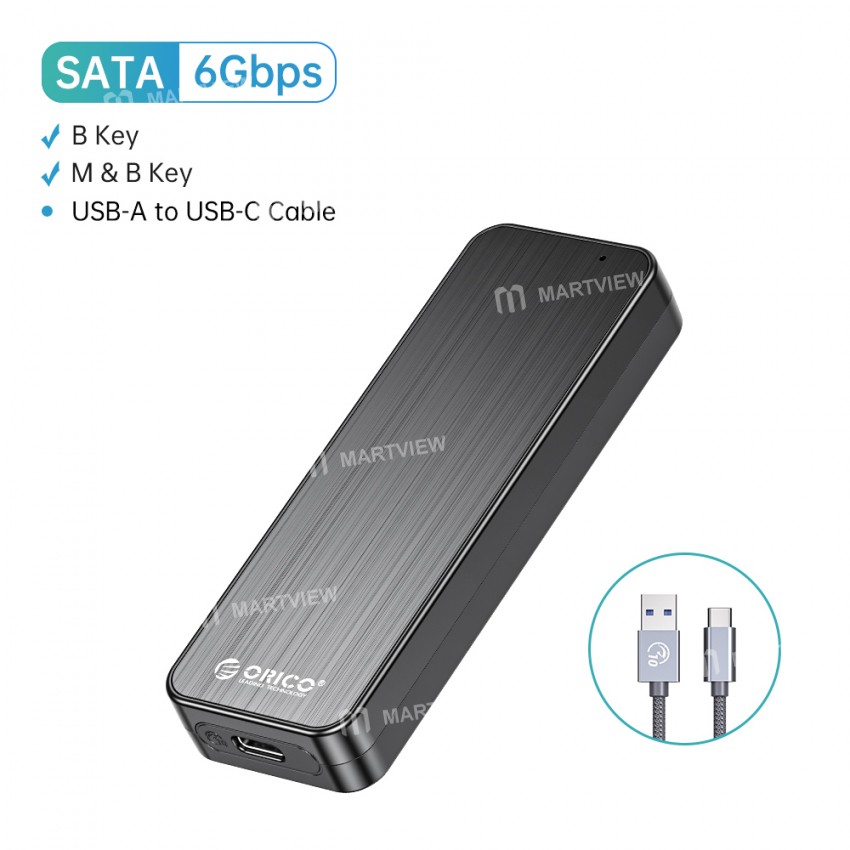 Orico USB3.2 Gen2 to Type-C 10Gbps M.2 NVMe SSD Enclosure Built-in Metal Heat Solid