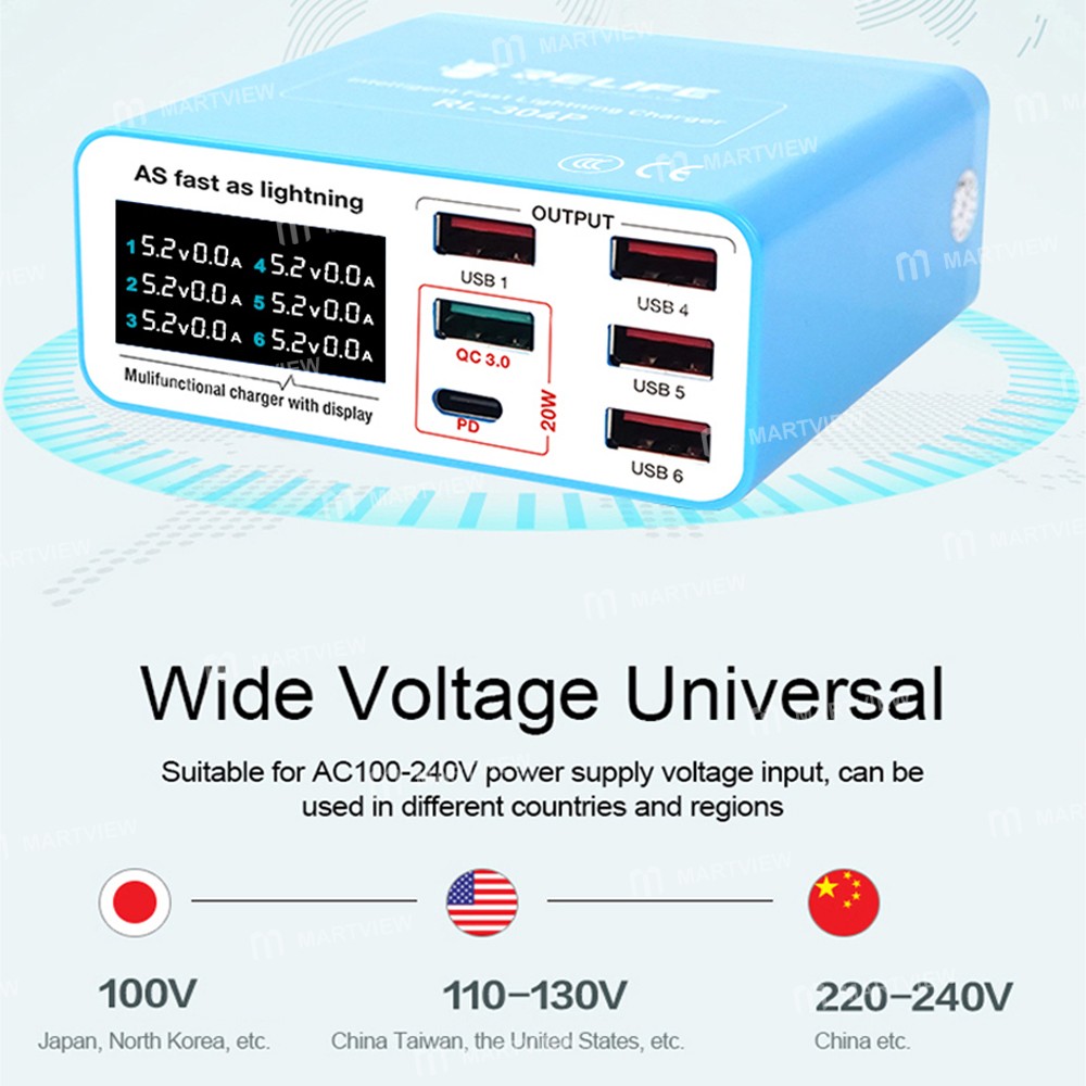 relife rl-304p-smart-digital-display-6-port-usb-charger-support-pd30qc30-10