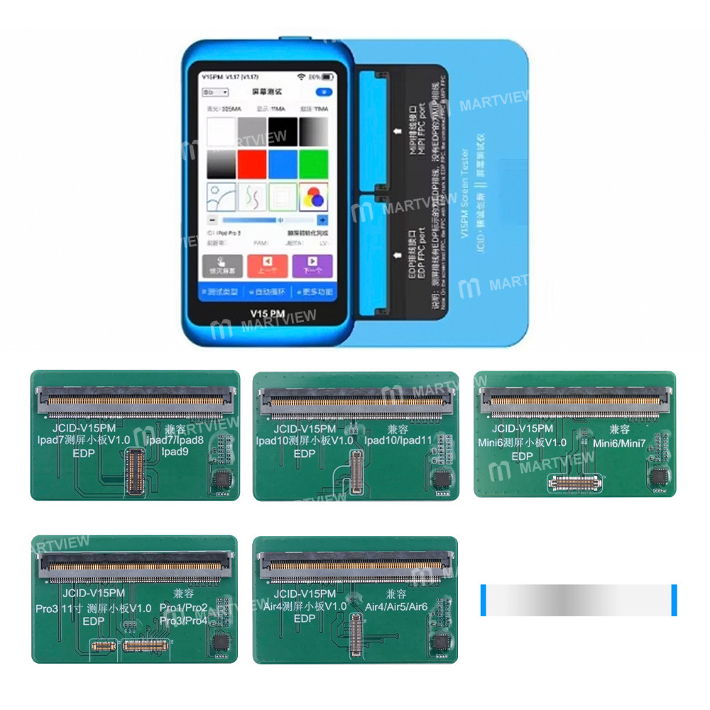 jcid v15pm-specialized-screen-testing-adaptor-for-ipad-7-11-air-mini-pro-series-1