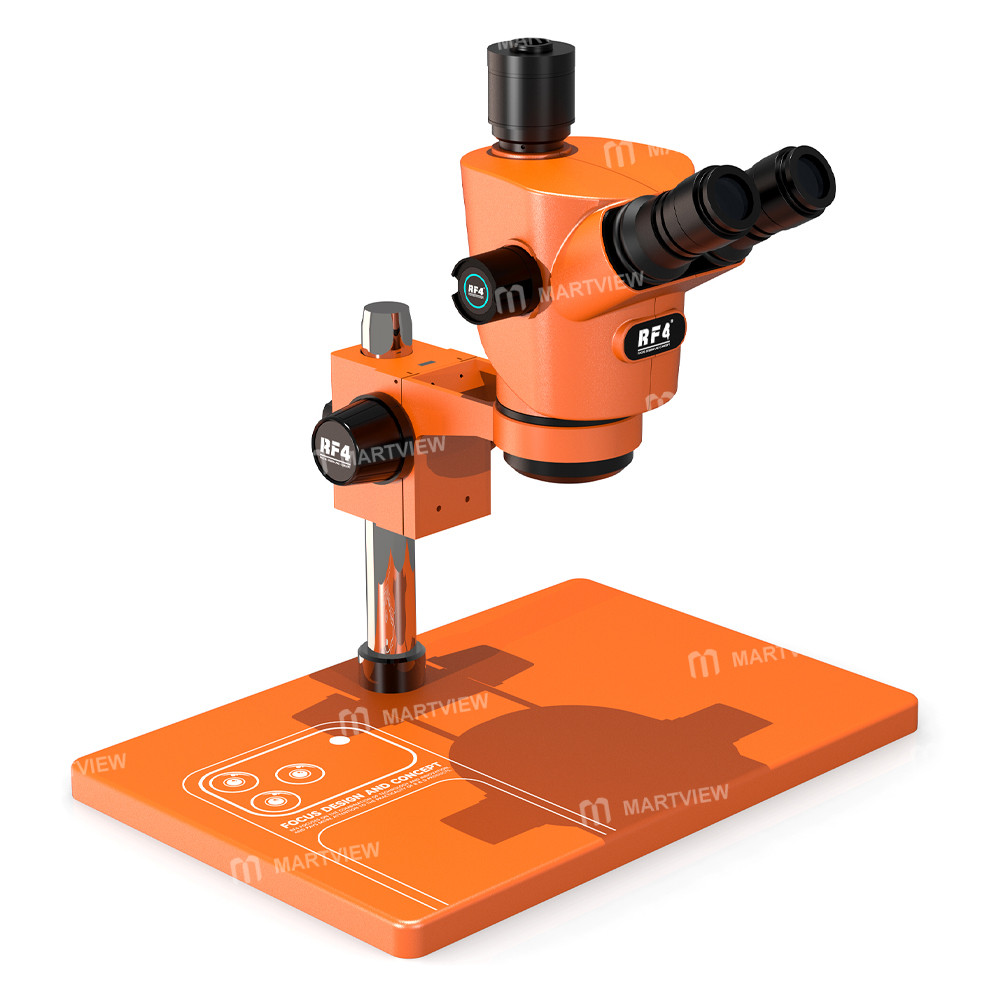 rf4 71i-orange-edition-30-inclination-design-65-65x-zoom-trinocular-stereo-microscope-with-big-base-