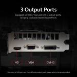 Obeya GT730 2G Gaming Graphic Card 2G / 128bit / DDR3 Memory with DVI-D+HD+VGA Output Ports