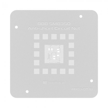 Martview RB03-QT18 Anti-short Circuit CPU BGA Reballing Stencil for Qualcomm Snapdragon 888 SM8350