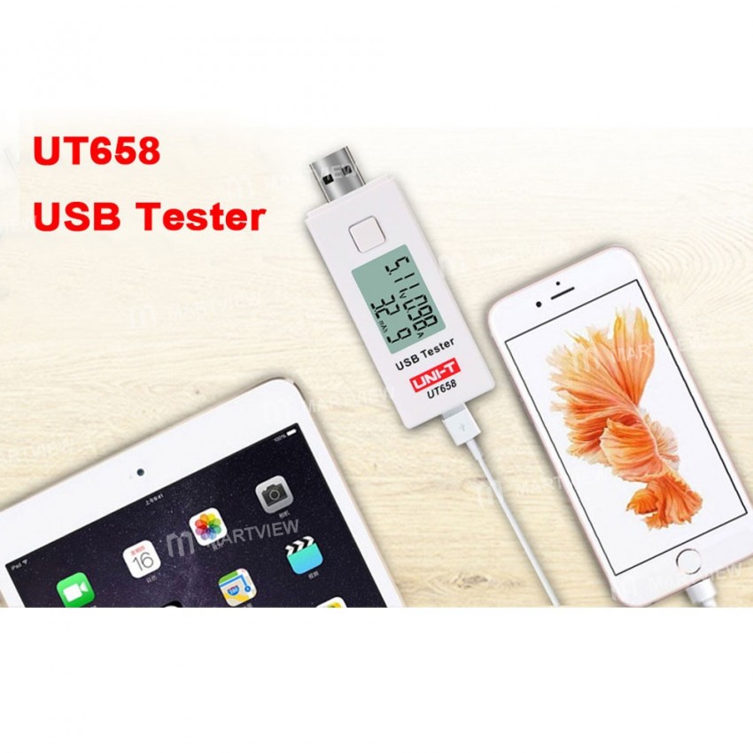 UNI-T UT658 USB Tester Chargers Voltmeter Tester U Disk Doctor for Mobile Phone Pad Table