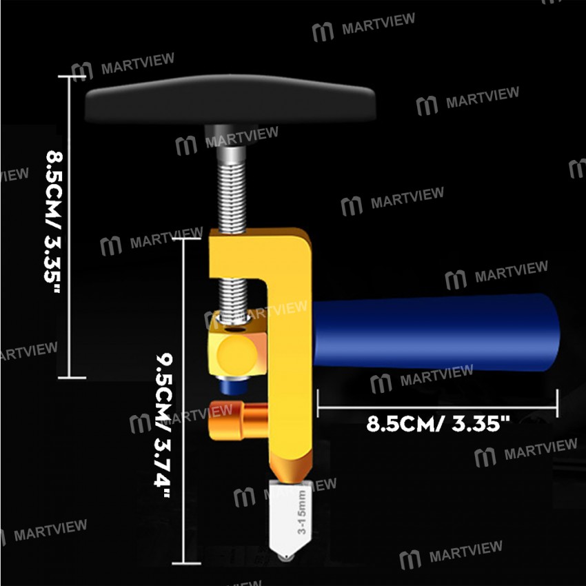Professional 2-In-1 Glass Tile Cutter