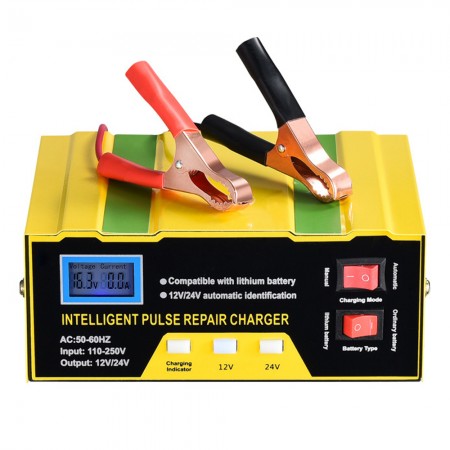 thumbnail image 2 of Heavy Duty 12V/24V Smart Battery Charger – 6AH-105AH, Pulse Repair, Automatic – 180W, 3-Year Warranty 2 of 9