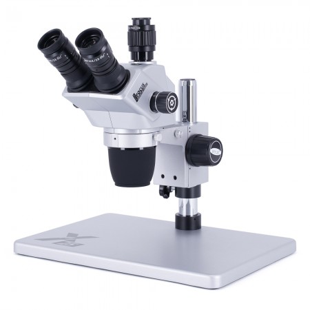 Wylie WL-X25 6.5X-65X Continuous Zoom Trinocular HD Stereo Microscope with Big Base