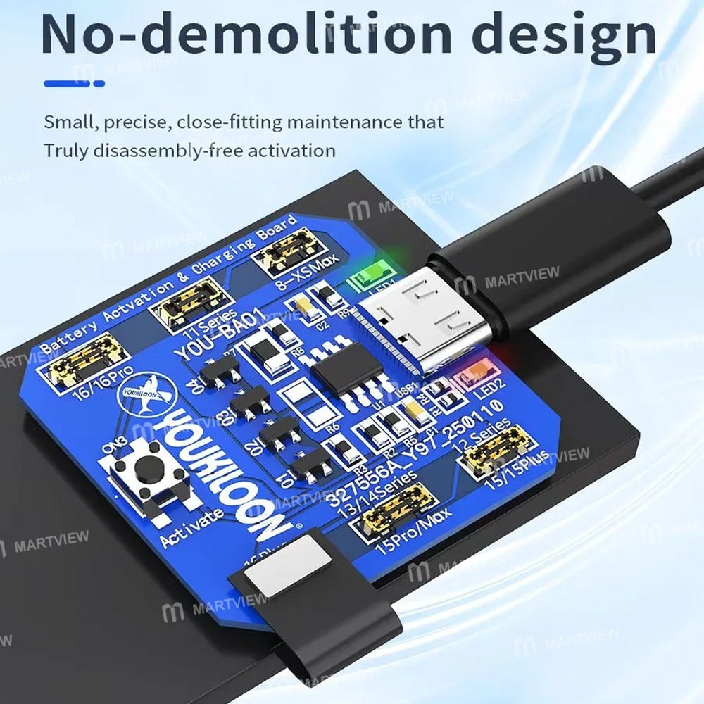 youkiloon you-ba01-battery-activation-charging-board-supports-iphone-8-to-16-series-2