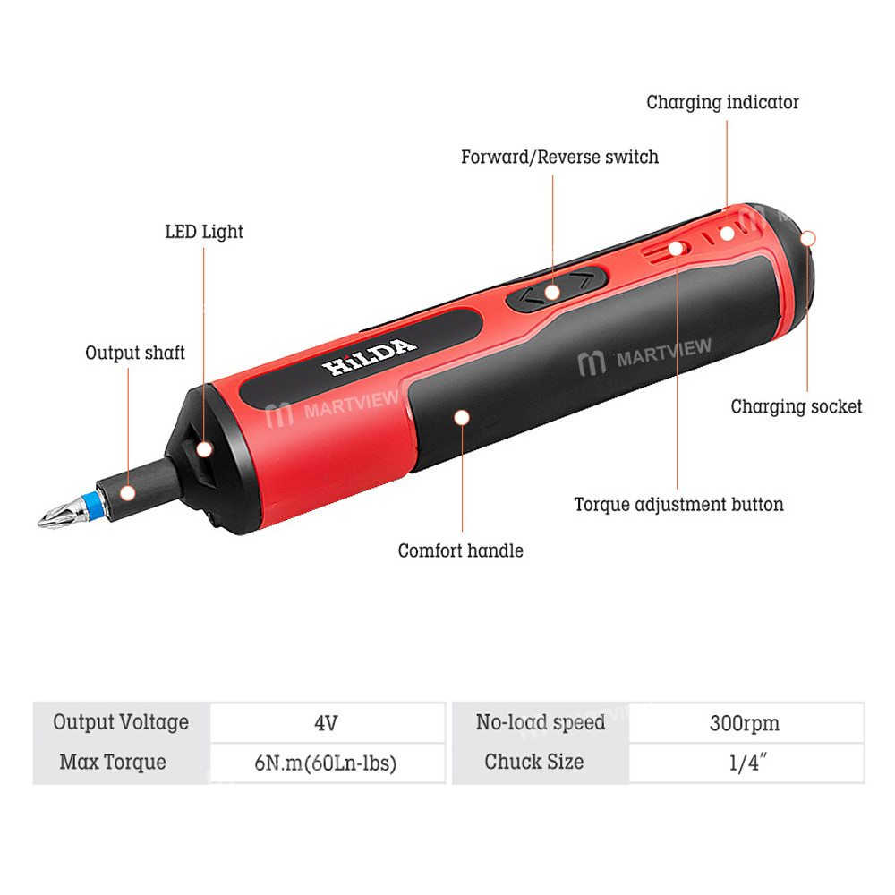 hilda multifunction-rechargeable-4v-cordless-electric-screwdriver-with-27pcs-screwdriver-bits-5