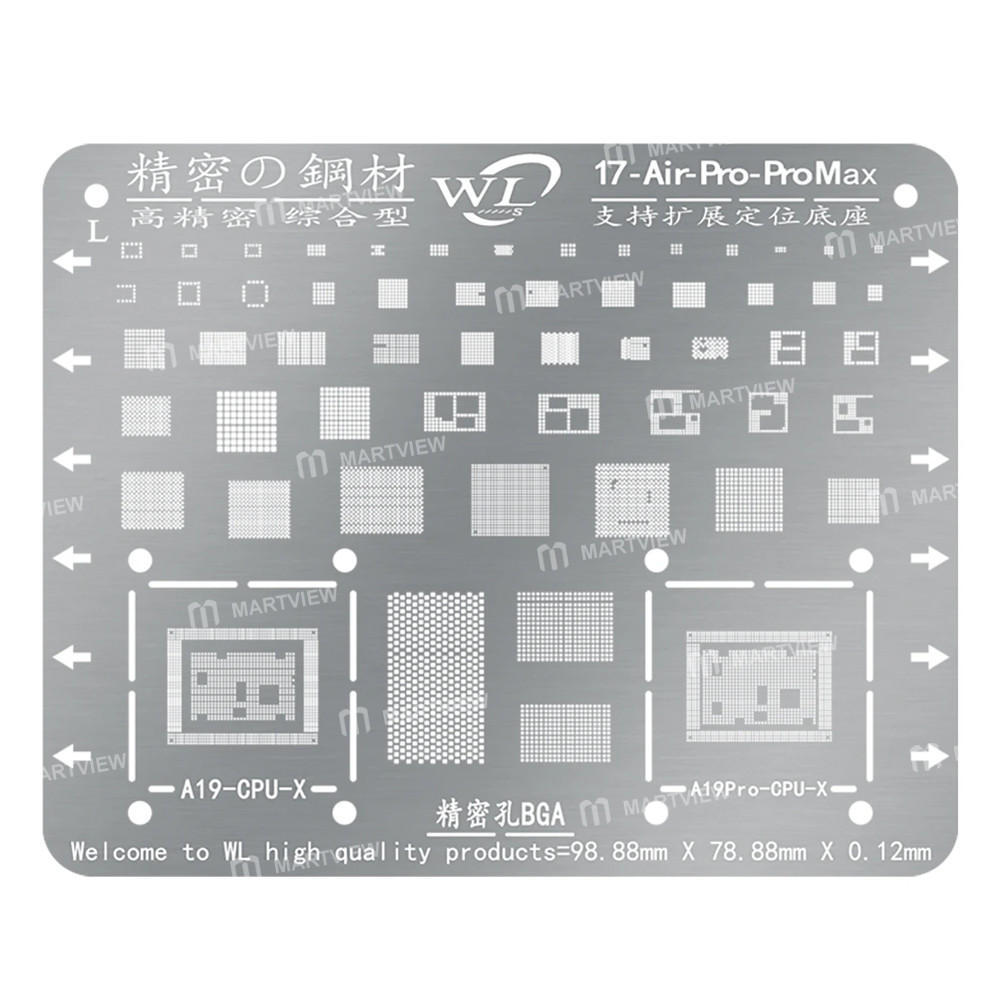 wl cpu-bga-reballing-stencil-for-iphone-17-17-air-17-pro-17pro-max-apple-a19-a19pro-cpu