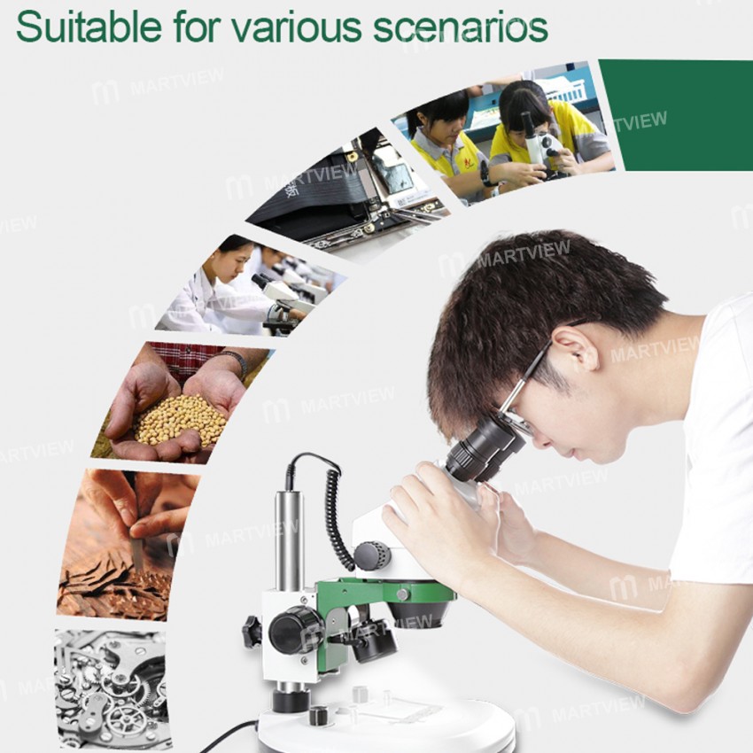 BST-X5 7-45X Continuous Zoom Binocular Stereo Microscope for Watching CPU Motherboard Chip PCB Solde