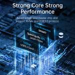 Orico DM2C3 SATA to USB M.2 SSD Aluminum Enclosure for M.2 SATA/NVMe SSD