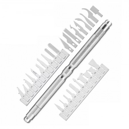 30-in-1 Remove Glue / Planting Tin / Dismantling Blades Set with Aluminum Alloy Double-Ended Handle